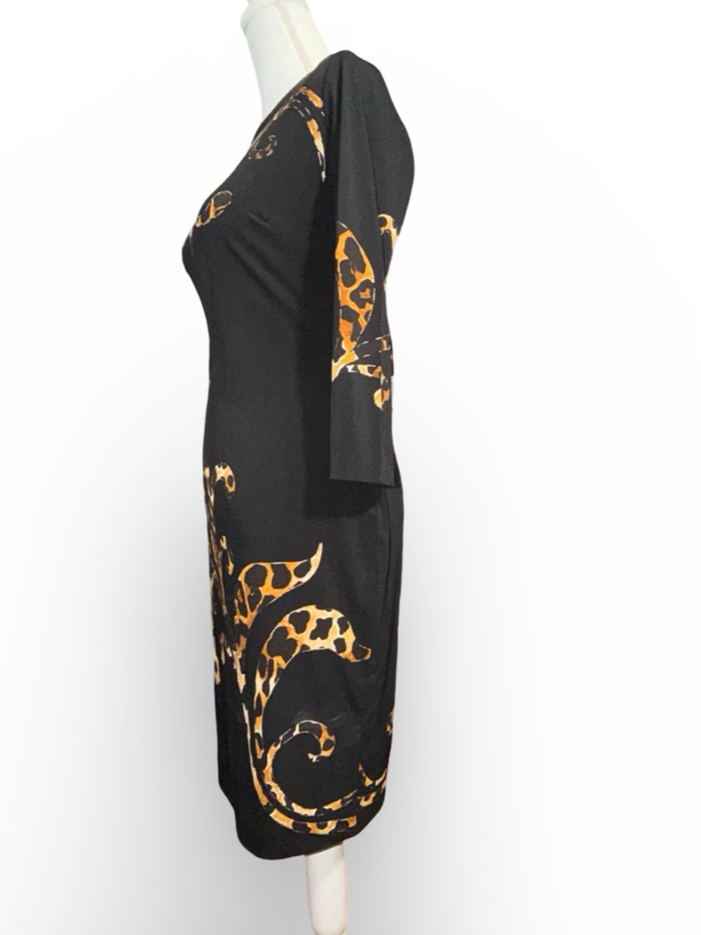 Caché Leopard Print Scroll Bodycon Sheath Dress – 0 - Picture 6 of 15